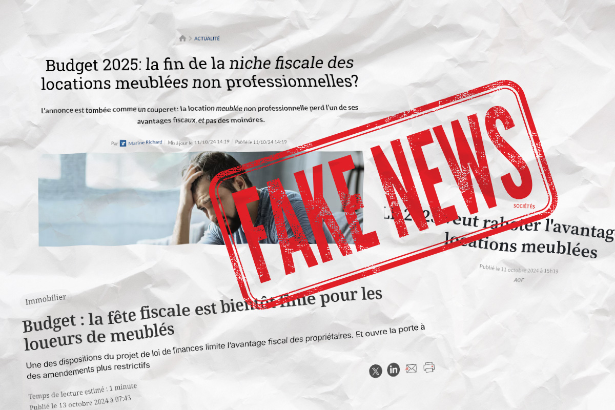 Pêle-mêle d'article présentant des informations erronées sur le PLF 2025 et la modification du calcul de la plus-value en LMNP.