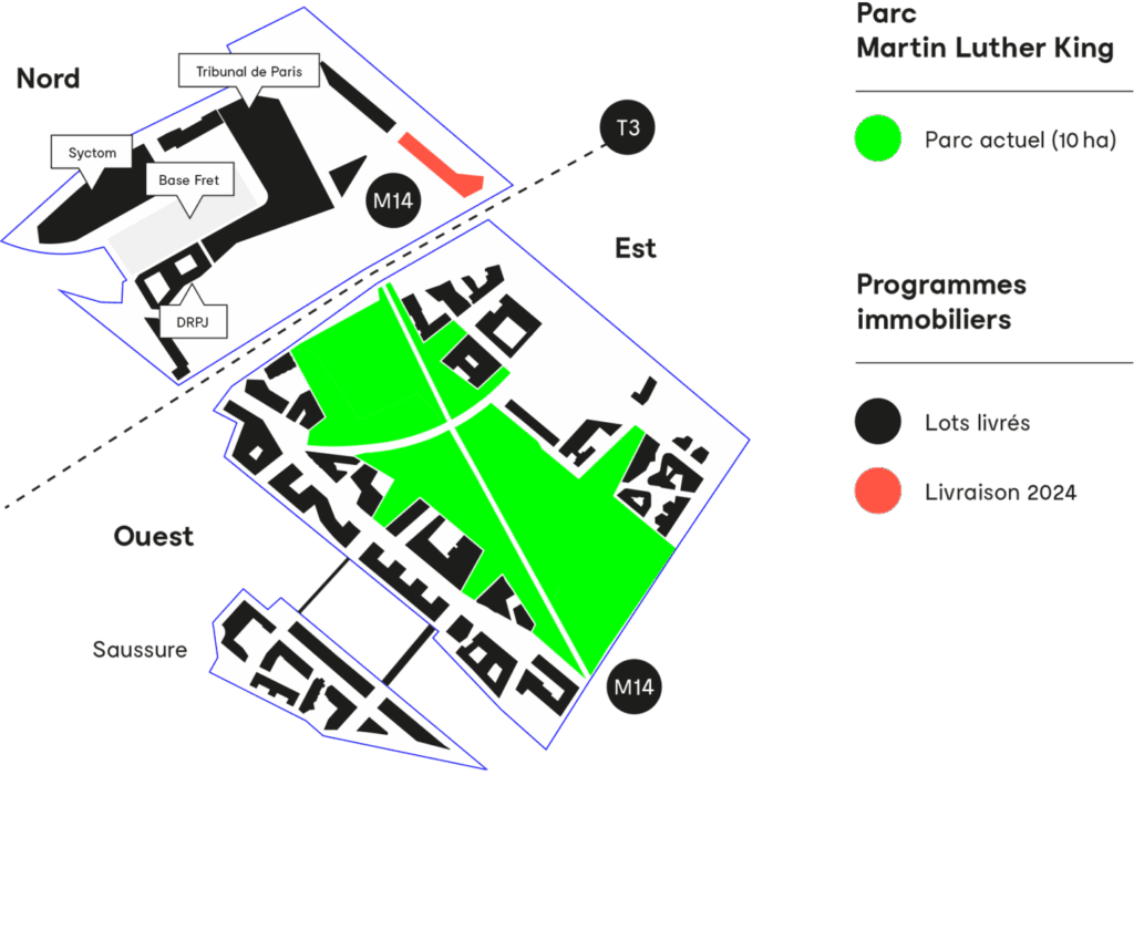 Plan d'aménagement de la ZAC Clichy-Batignolles