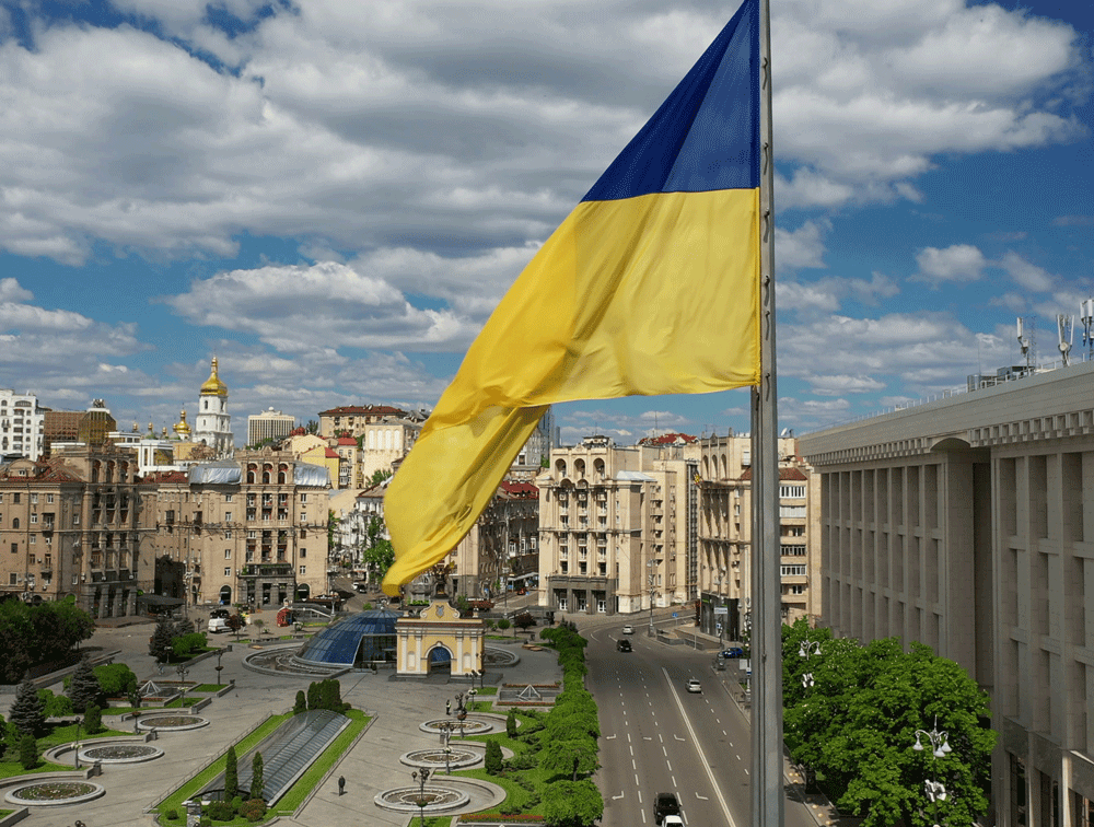 Place de l'indépendance à Kiev en Ukraine