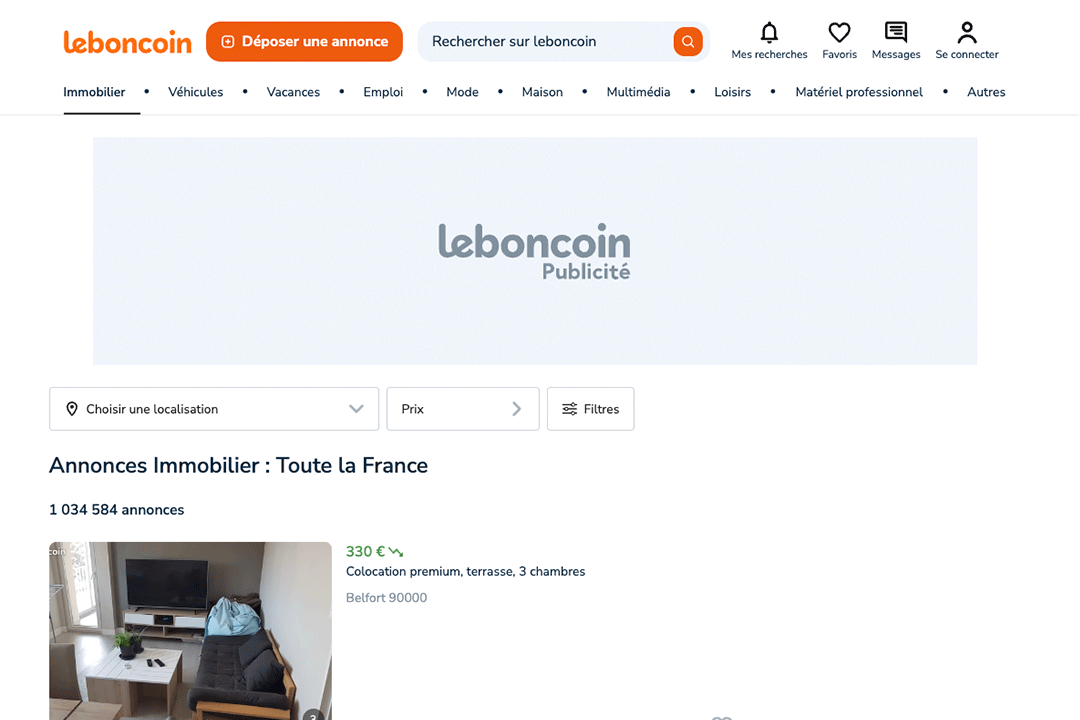 Site web Le bon coin