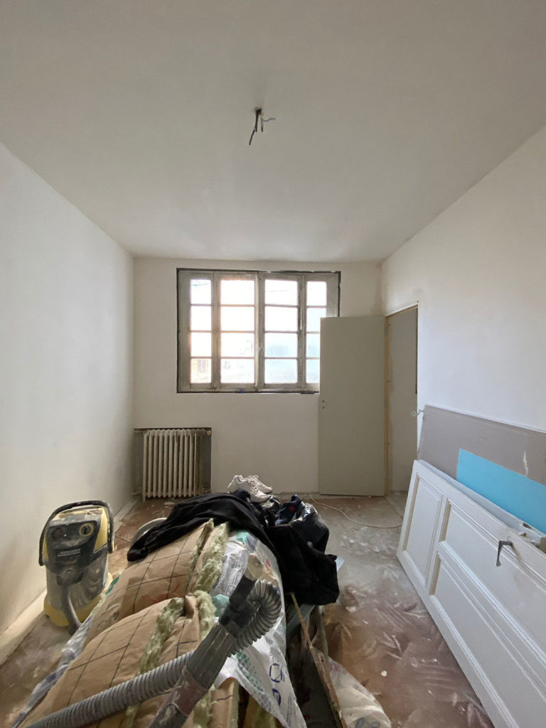 Chambre pendant les travaux