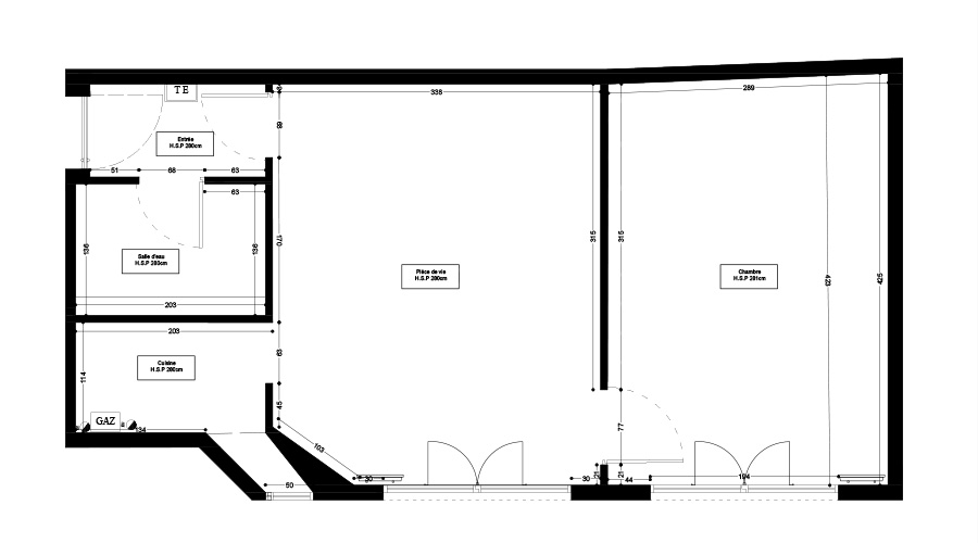 Plan du projet avant la rénovation