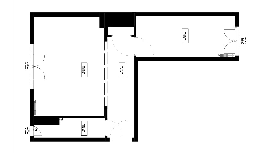 Plan de l'existant avant la rénovation