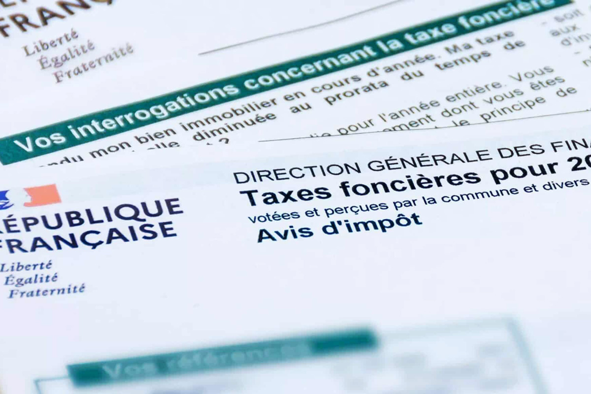 Exemplaire d'un avis de taxe foncière.