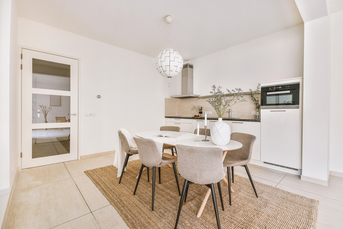 Séjour meublé pour l'investissement locatif lmp dans un style scandinave